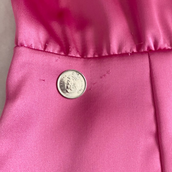 Zara Satin Effect Barbie Pink Dress XS - Picture 15 of 16